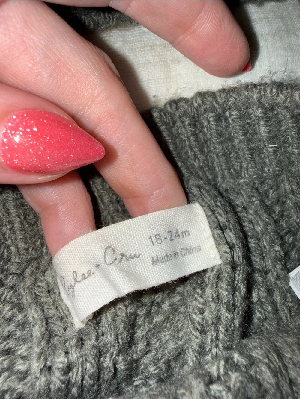 Rylee + Cru Charcoal Cable Knit Crew Sweater & Bloomer Set boys